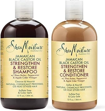 SHEA MOISTURE Strengthen, Grow & Restore Shampoo and Conditioner Set, Jamaican Black Castor Oil Combination Pack, 13 oz Shampoo & 13 oz. Conditioner on Amazon.ae - Price Tracker