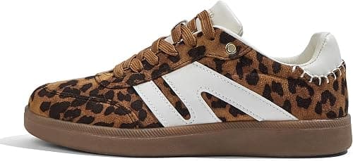 LUCKY STEP Women Classic Retro Gum Sole Fashion Sneakers Casual Tennis Skate Shoe Genuine Leather Walking Footwear Anti Slip Trainers on Amazon.ae - Price Tracker