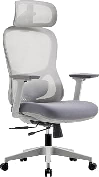 MOMENT Ergonomic Office Chair with 4D Adjustable Headrest & 3D Armrests – High Back Mesh Desk Chair with Lumbar Support, Reclining Backrest (90°–130°), Seat Slide & Height Adjustment on Amazon.ae - Price Tracker