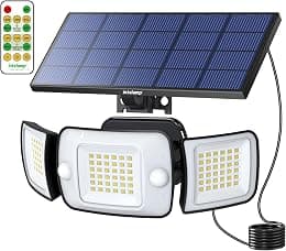 intelamp Solar Outdoor Lights with Remote Control, Solar Sensor Lights with Dual Sensors 6000mAh 1200LM Waterproof Solar Flood Lights Outdoor Lights (Upgraded - Separate with remote) - Amazon.ae Price Tracker