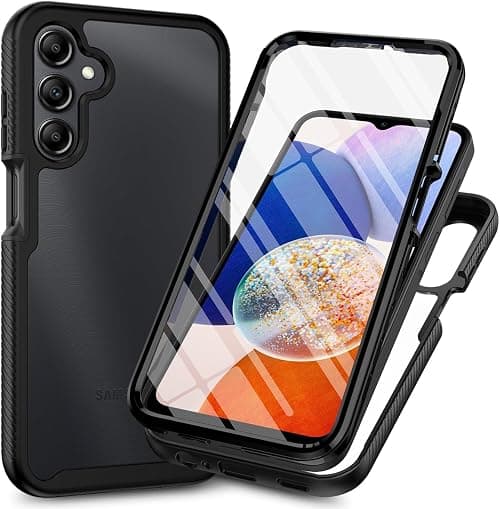 Sawiqpd for Samsung Galaxy A15 5G/4G Case and Screen Protector, Black | 360 Degree Protection, Military Heavy Duty Protection, Hybrid PC & TPU, Shockproof Full Body Bumper, Clear Slim Phone Cover on Amazon.ae - Price Tracker