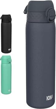 Ion8 Leak Proof Slim Water Bottle, Stainless Steel, 600ml (20oz) - Best Deal Finder