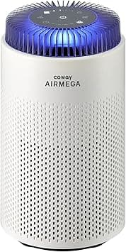 COWAY Air Purifiers for Bedroom Home up to 450 ft², HyperCaptive Filter for Smoke, Allergies, Pet Dander, AQI Monitor, Auto&Sleep Mode, Timer, Filter Indicator, Night Light, 3yr Warranty, 50 White on Amazon.ae - Price Tracker