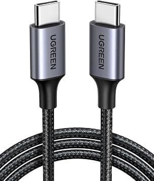 UGREEN Type C Cable 2M, 60W Laptop Compatible USB C Fast Charging Cable | Laptop&Phones Fast Charging,240Mbps data sync,Durable nylon braided usb c cable,Certified safe battery protection على Amazon.ae - متتبع الأسعار
