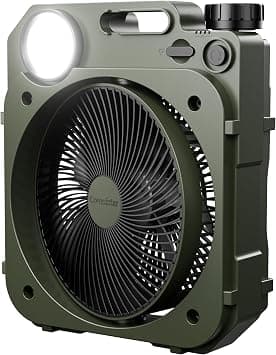 8.5’’Auto Oscillating 10000 mAh Camping Fan, Portable Small Table Fan with LED, SOS Light, Quiet Desk Fan with Handle, Runs Up to 38H, Rechargeable Personal Fan for Tent,Trip, Hurricane - Amazon.ae Price Tracker