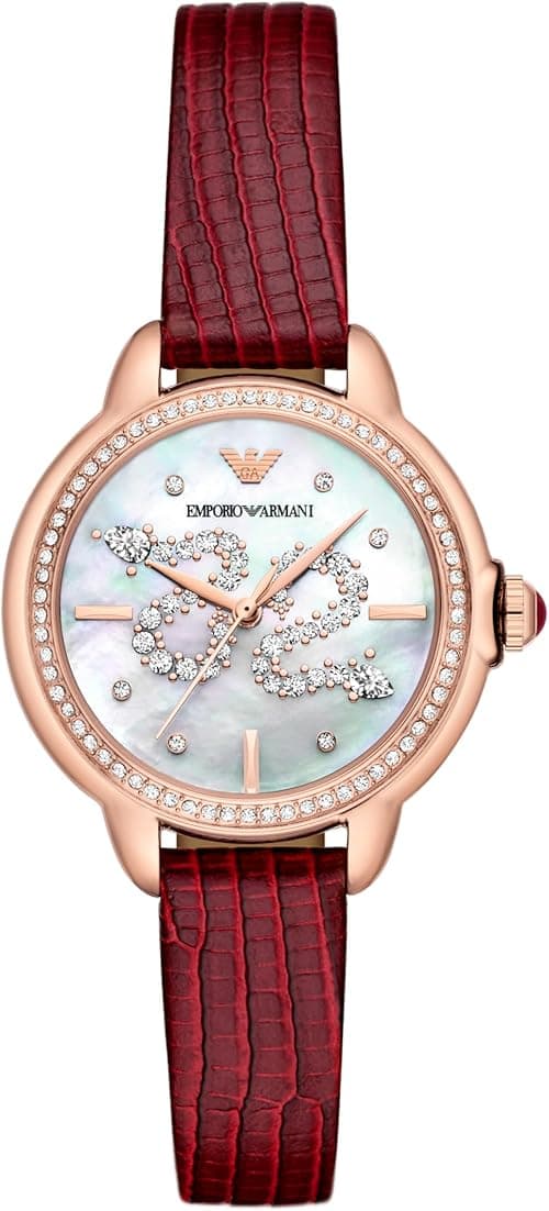 Emporio Armani Women's Watch with Stainless Steel or Leather Band; Dress Watch for Women on Amazon.ae - Price Tracker
