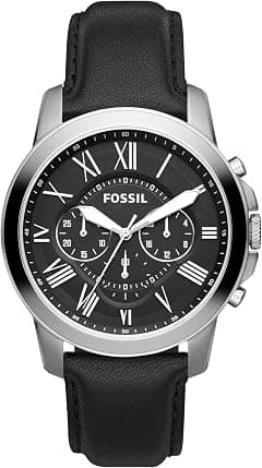 Fossil Leather Mens Quartz Watch - متتبع أسعار Amazon.sa