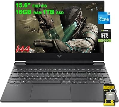 HP (Upgraded) Victus Gaming Laptop 15.6" FHD IPS 144Hz Intel 8-core i5-13420H (>i7-12650H) 16GB RAM 1TB SSD GeForce RTX 4050 6GB Backlit USB-C B&O Fast Charge Win11 w/ICP Accessory on Amazon.ae - Price Tracker