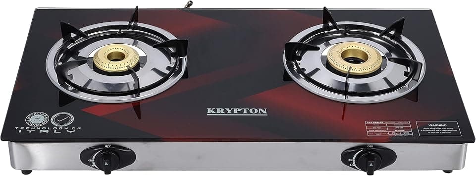 Krypton Gas Cooker, Auto Ignition, Tempered Glass Panel, KNGC6270 on Amazon.ae - Price Tracker