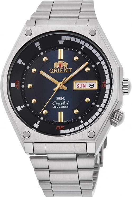 Orient Revival Neo 70s - Wristwatch For Male Automatic And Hand-wound Mechanical Sport Strap And Case In Stainless Steel Color Grey Dial Analogue Blue - RA-AA0B03L on Amazon.ae - Price Tracker