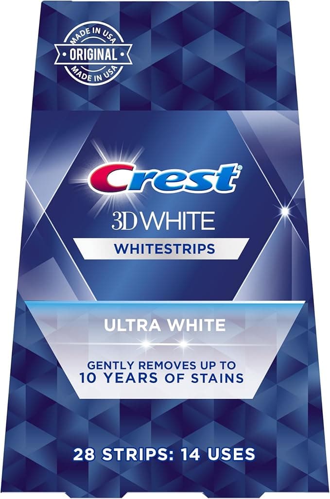 Crest 3D White Ultra White Whitestrips, Gently Removes Up to 10 Years of Stains, 28 Strips, 14 Treatments on Amazon.ae - Price Tracker