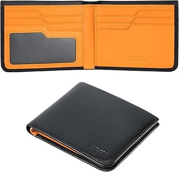Calfskin Slim Wallets For Men, RFID Blocking Leather Front Pocket Thin Mens Bifold Wallet With Hidden Coin Pouch……, Black, Small, Calfskin Slim Wallet for Men - Amazon.ae Price Tracker