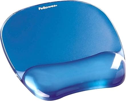 Fellowes Mouse Mat Wrist Support - Crystals Gel Mouse Pad with Non Slip Rubber Base - Ergonomic Mouse Mat for Computer, Laptop, Home Office Use - Compatible with Laser and Optical Mice - Blue - Amazon.ae Price Tracker