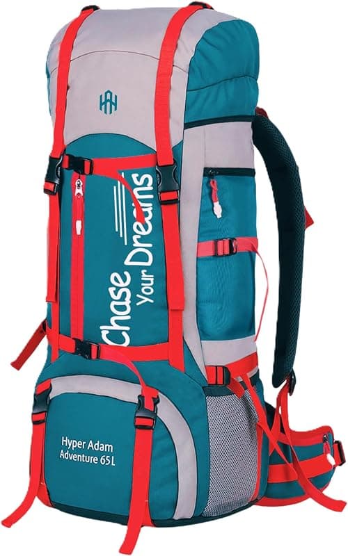 Hyper Adam 65 L Water Resistant Rucksack Hiking Backpack/Bag for Trekking/Camping/Travel/Outdoor Sport on Amazon.ae - Price Tracker