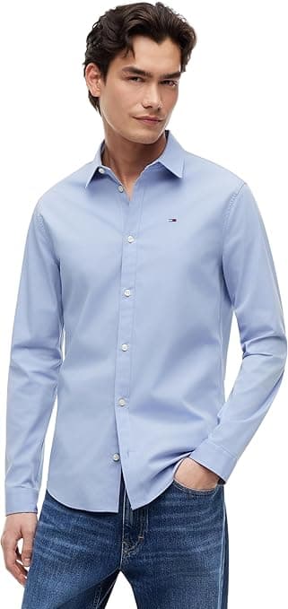 Tommy Jeans Mens Original Stretch Slim Fit Shirts on Amazon.ae - Price Tracker