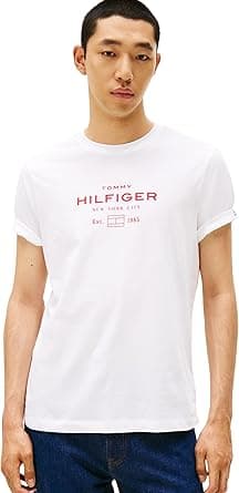 Tommy Hilfiger mens Hilfiger Stack Graphic Tee Mw0mw40002 S/S T-Shirt (pack of 1) on Amazon.ae - Price Tracker