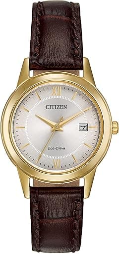 CITIZEN Ladies' Eco-Drive Classic Leather Strap Watch with 3-Hand Date - Amazon.ae Price Tracker