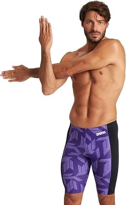 Arena Men's Arena Performance Men's Puzzled Swim Jammer Athletic Swimwear Professional Swimsuit - Best Deal Finder