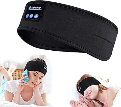 Sleep Headphones Bluetooth Headband,Upgrage Soft Sleeping Wireless Music Sport Headbands, Long Time Play Sleeping Headsets with Built in Speakers Perfect for Workout, Running, Yoga (Black) on Amazon.ae - Price Tracker