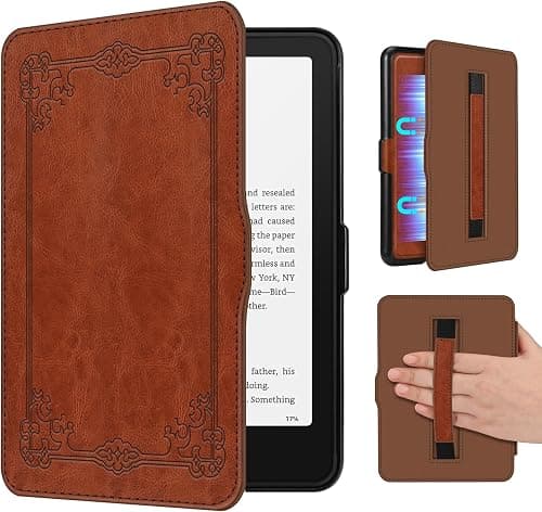 Fintie Case with Hand Strap for 7 Inch Kindle Paperwhite (12th Generation) and Kindle Colorsoft/Paperwhite Signature Edition 2025/2024, Lightweight Case with Auto Sleep/Wake, Brown on Amazon.ae - Price Tracker