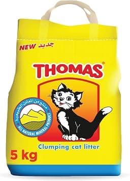 Thomas Cat Litter, Natural Minerals Litter Sand, This Cat Litter Clumping and Highly Absorbent Nature Will Ensure Your Cat Will Come Back to its Cat Litter Box with Comfort, Bag of 5kg on Amazon.ae - Price Tracker
