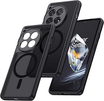 MAKAVO Magnetic for OnePlus 12 Case [Compatible with MagSafe] Translucent Matte Shockproof Phone Case with Camera Cover, One Plus 12 Slim Thin Yet Military Grade Drop Proof Silicone Bumper Case - Amazon.ae Price Tracker
