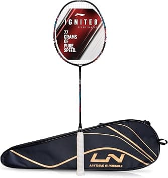 Li-Ning Ignite 8 Japanese Carbon Graphite Unstrung Badminton Racket with Full Cover 77 Grams on Amazon.ae - Price Tracker