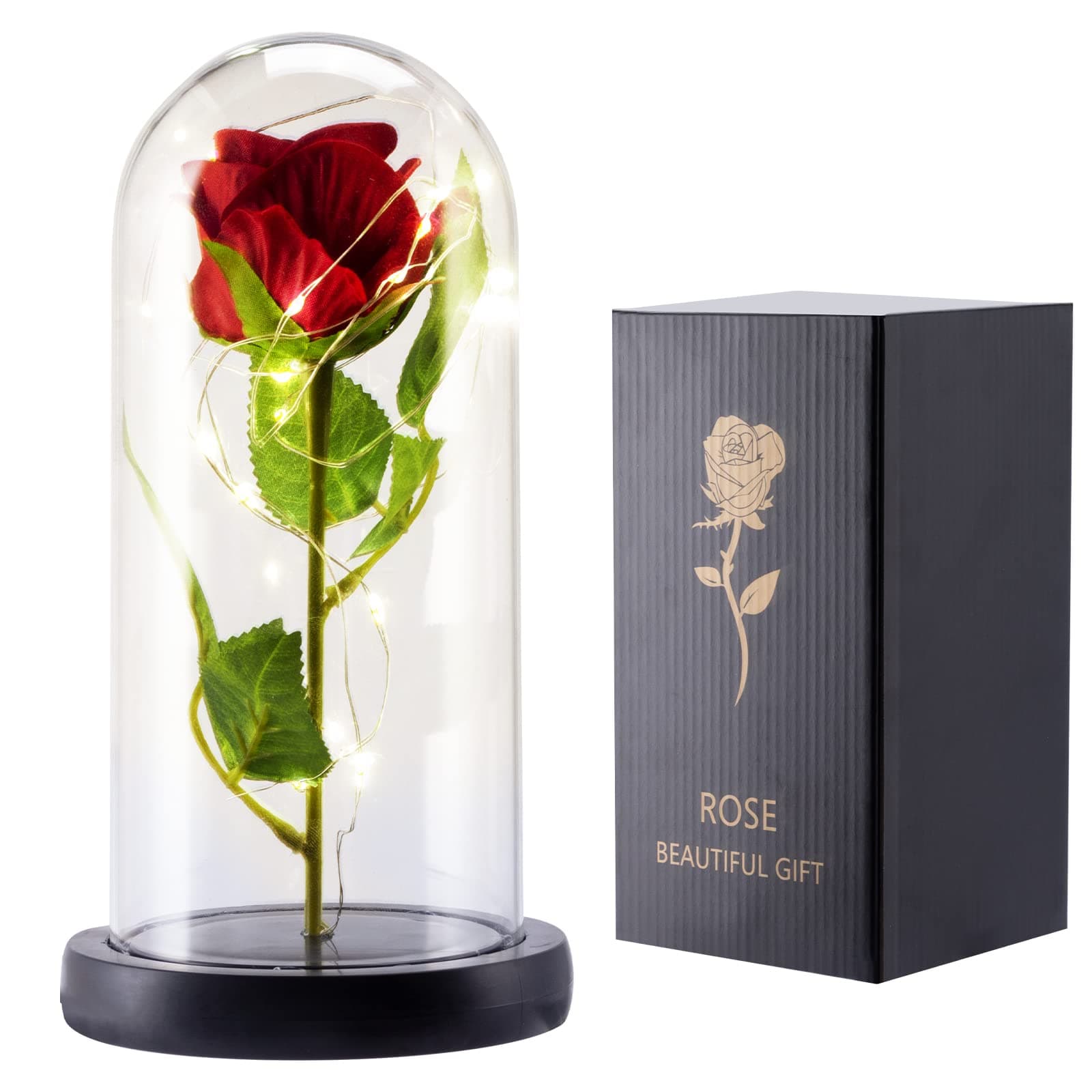 Ninonly Red Rose Light Gifts for Mom Wife Grandma, Preserved Red Rose Flower with LED Lights, Galaxy Rose Flower Gifts for Mother's day Wedding Anniversary Birthday Valentines Christmas Day on Amazon.ae - Price Tracker