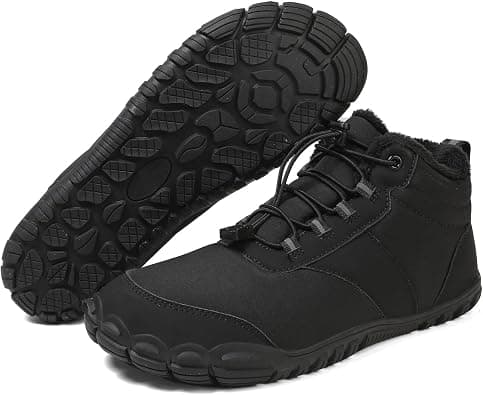Mmoneyake Winter Snow Shoes for Women Men Warm Fur Lined Waterproof Snow Sneakers Wide Toe Box Zero Drop Ankle Booties Non-Slip Barefoot Outdoor Shoes Fashion Short Boots on Amazon.ae - Price Tracker