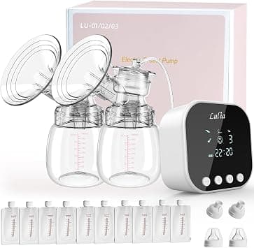 Lulia Electric Pump, 4 Modes & 9 Levels Strong Suction, Anti-Backflow, Memery Function, LED Diplay, Pain-Free and BPA-Free, Portable Pump with 24mm Comfortable Flange على Amazon.ae - متتبع الأسعار