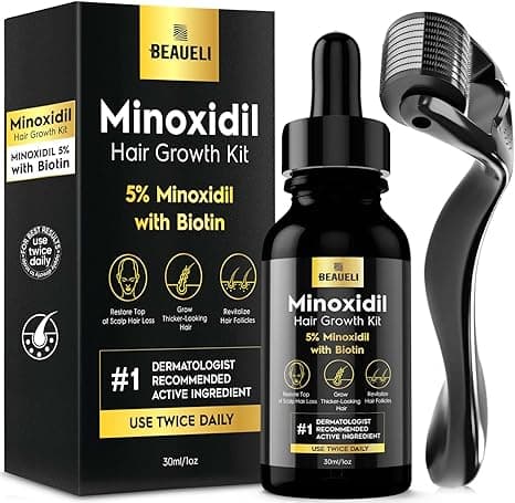 Minoxidil Beard Growth Kit For Men and Women, Hair Loss and Hair Regrowth Treatments, Minoxidil 5%, Black on Amazon.ae - Price Tracker