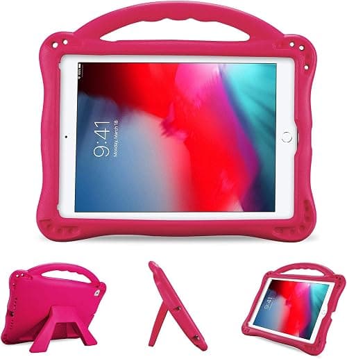 ProCase Kid Case for iPad 9.7 (Old Model) 6th 5th 2017 2018/ iPad Air 2 Air 1/ iPad Pro 9.7 2016 for Boys Girls, Shockproof Lightweight Rugged Cover Full Protective Case with Handle Kickstand -Magenta | Shockproof Lightweight Rugged Kids Case with Handle & Kickstand, Full Protective Cover for Boys & Girls, iPad 9.7 2016 على Amazon.ae - متتبع الأسعار