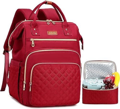 AIJIEKE Lunch Backpack for Women, 15.6 inch Laptop Backpack for Women, Work Backpack for Women with Lunchbox for Travel Nurse on Amazon.ae - Price Tracker