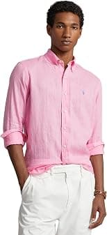 POLO RALPH LAUREN Men's Linen Long Sleeve Shirt - Best Deal Finder