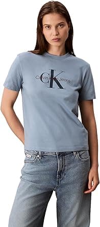 Calvin Klein womens Monogram Logo Crewneck T-shirt Monogram Logo Crewneck T-shirt (pack of 1) on Amazon.ae - Price Tracker