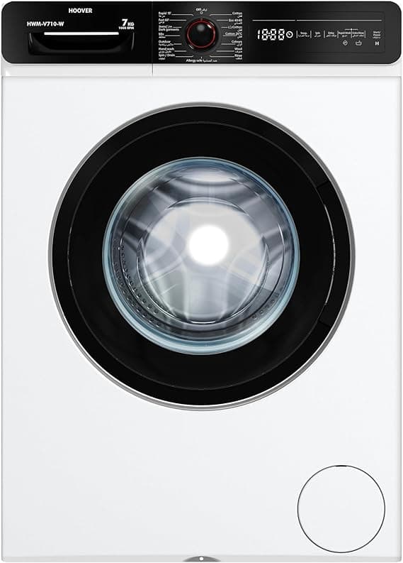Hoover 7Kg Front Load Washing Machine, Fully Automatic, 1000 RPM, 15 Programs, Allergy Safe, Foam Protection, Eco-Logic, White, Made in Turkey, Min 1 Year Warranty - HWM-V710-W on Amazon.ae - Price Tracker