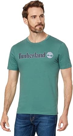 Timberland Mens Linear Logo Short Sleeve Tee Undershirt - Amazon.ae Price Tracker