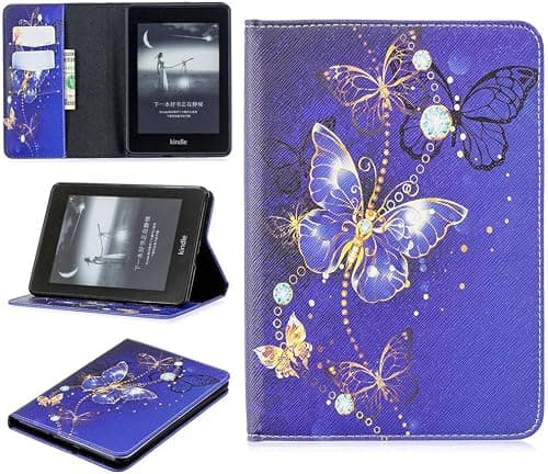 SATURCASE Case for Amazon Kindle Paperwhite 4 2018, Beautiful PU Leather Flip Wallet Stand Card Slots Protective Cover with Auto Wake/Sleep for Amazon Kindle Paperwhite 4 2018 (BO-12) on Amazon.ae - Price Tracker