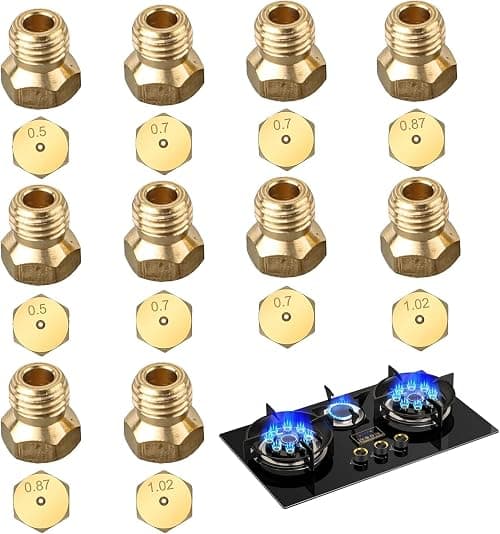 10Pcs Natural Gas Hob Lpg Conversion Kit, 0.5/0.7/0.87/1.02 Lpg Gas Burner, Lpg Gas Jet Set Burner, Jets Nozzles Injectors Set,Easy-to-Install Jet Injector Set for Stove & Cooker Accessories" on Amazon.ae - Price Tracker