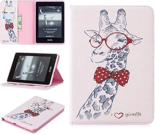 SATURCASE Case for Amazon Kindle Paperwhite 4 2018, Beautiful PU Leather Flip Wallet Stand Card Slots Protective Cover with Auto Wake/Sleep for Amazon Kindle Paperwhite 4 2018 (BO-6) على Amazon.ae - متتبع الأسعار
