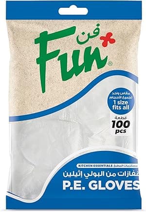FUN BY AL BAYADER فن, The Indispensable Disposable P.E Gloves, Clear, One Size Fits All, Pack Of 100 - Amazon.ae Price Tracker