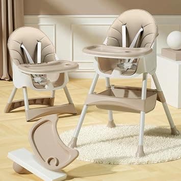 Honelevo Baby Dining Chair Baby Feeding Chair Portable High Chair ,Adjustable Height Foldable Toddler Seat ,safty highchair with Meal Tray,all for your baby (KHAKI) on Amazon.ae - Price Tracker