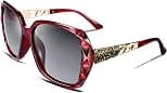 FEISEDY Polarized Women Square Sunglasses Sparkling Composite Shiny Frame B2289 - Best Deal Finder