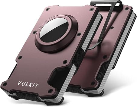 VULKIT Minimalist Slim Wallet for Mens with Money Clip- RFID Blocking with AirTag Holder Design Metal Wallet على Amazon.ae - متتبع الأسعار