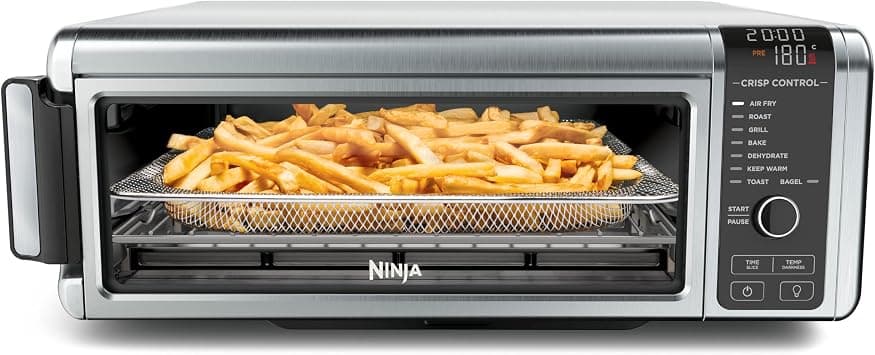 Ninja Foodi 8-in-1 Flip Oven, Portable Mini Countertop Appliance for Work Surfaces, 8 Cooking Functions: Air Fry, Roast, Grill and Bake, Silver/Black, SP101ME, 2 Years Warranty - Best Deal Finder