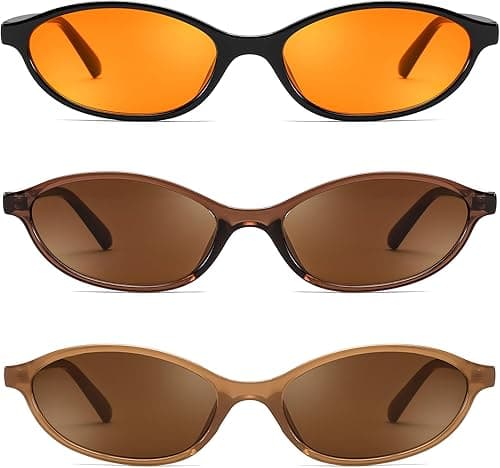 FEISEDY Retro Oval Cat Eye Sunglasses for Women 90s Narrow Lightweight Shades Y2k Trendy Sun Glasses B0257 on Amazon.ae - Price Tracker