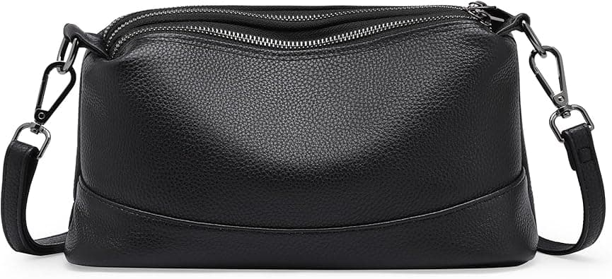GAEKEAO Crossbody Bags for Women Small Cross Body Bag Genuine Leather Camera Bag Purse with Adjustable Strap, Black, 9905 on Amazon.ae - Price Tracker