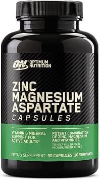 Optimum Nutrition (ON) ZMA Zinc for Immune Support, Muscle Recovery and Endurance Supplement for Men and Women, Zinc and Magnesium Supplement - 90 Capsules - Best Deal Finder