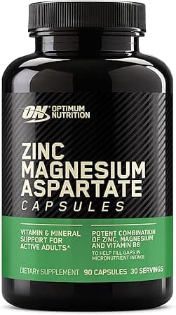 Optimum Nutrition (ON) ZMA Zinc for Immune Support, Muscle Recovery and Endurance Supplement for Men and Women, Zinc and Magnesium Supplement - 90 Capsules on Amazon.ae - Price Tracker