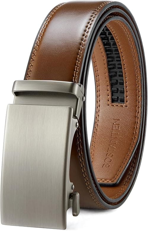 BOSTANTEN Mens Belt Leather 2 Pack Ratchet Belt For Men Dress and Casual with Adjustable Buckle, Trim to Fit on Amazon.ae - Price Tracker